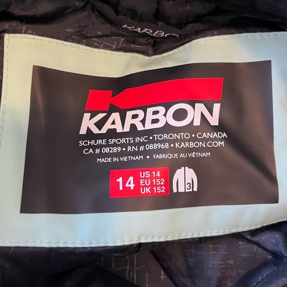 KARBON Girls youth Ride snow ski pants with belt buckles size 14 - Picture 6 of 8